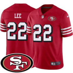 49ers #22 Amp Lee SF Patch Jersey -Red2