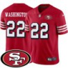 49ers #22 Vic Washington SF Patch Jersey -Red2