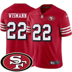 49ers #22 Pete Wismann SF Patch Jersey -Red2