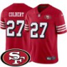 49ers #27 Adrian Colbert SF Patch Jersey -Red2