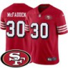 49ers #30 Leon McFadden SF Patch Jersey -Red2