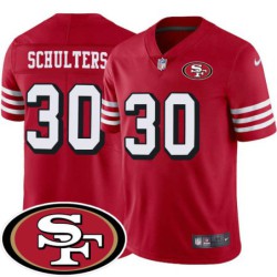 49ers #30 Lance Schulters SF Patch Jersey -Red2