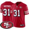 49ers #31 Donte Whitner SF Patch Jersey -Red2