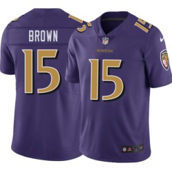 Ravens #15 Marquise Brown Purple Jersey
