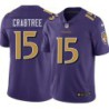 Ravens #15 Michael Crabtree Purple Jersey