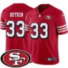 49ers #33 Greg Boykin SF Patch Jersey -Red2