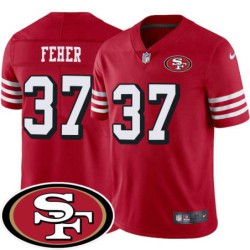 49ers #37 Nick Feher SF Patch Jersey -Red2