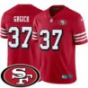 49ers #37 Visco Grgich SF Patch Jersey -Red2