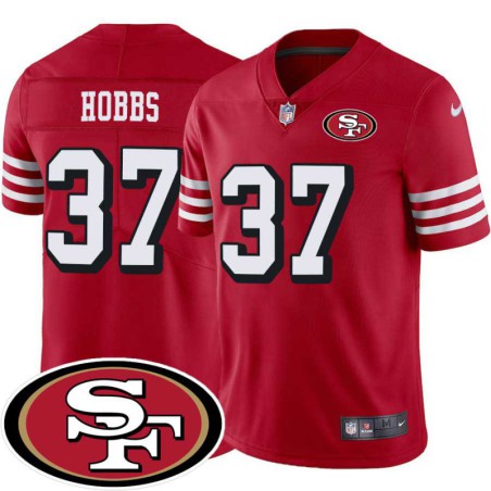 49ers #37 Homer Hobbs SF Patch Jersey -Red2