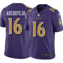 Ravens #16 Quincy Adeboyejo Purple Jersey