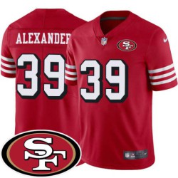 49ers #39 Kermit Alexander SF Patch Jersey -Red2