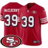 49ers #39 Hugh McElhenny SF Patch Jersey -Red2