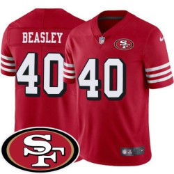 49ers #40 Fred Beasley SF Patch Jersey -Red2