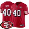 49ers #40 Harley Dow SF Patch Jersey -Red2