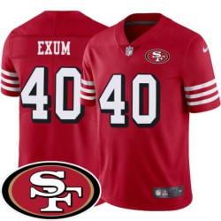 49ers #40 Antone Exum SF Patch Jersey -Red2