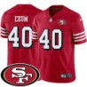 49ers #40 Antone Exum SF Patch Jersey -Red2