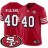 49ers #40 Vince Williams SF Patch Jersey -Red2