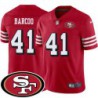 49ers #41 Luq Barcoo SF Patch Jersey -Red2