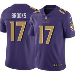 Ravens #17 Nate Brooks Purple Jersey