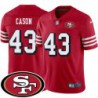 49ers #43 Jim Cason SF Patch Jersey -Red2