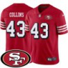 49ers #43 Ray Collins SF Patch Jersey -Red2