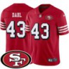 49ers #43 Craig Dahl SF Patch Jersey -Red2