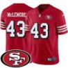 49ers #43 Dana McLemore SF Patch Jersey -Red2