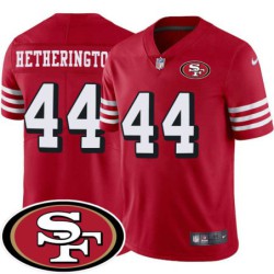 49ers #44 Chris Hetherington SF Patch Jersey -Red2