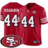 49ers #44 Pete Schabarum SF Patch Jersey -Red2