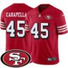 49ers #45 Al Carapella SF Patch Jersey -Red2