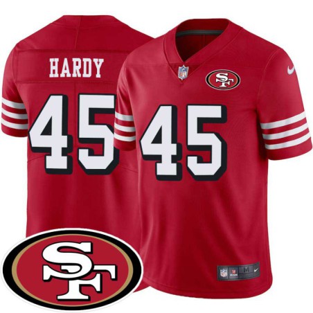 49ers #45 Adrian Hardy SF Patch Jersey -Red2