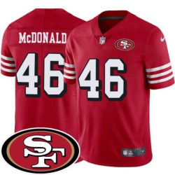49ers #46 Tim McDonald SF Patch Jersey -Red2