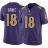 Ravens #18 Elvis Grbac Purple Jersey