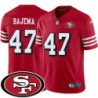 49ers #47 Billy Bajema SF Patch Jersey -Red2