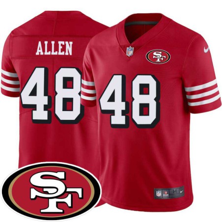 49ers #48 Brian Allen SF Patch Jersey -Red2