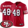 49ers #48 Ken McAlister SF Patch Jersey -Red2