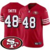 49ers #48 Trent Smith SF Patch Jersey -Red2