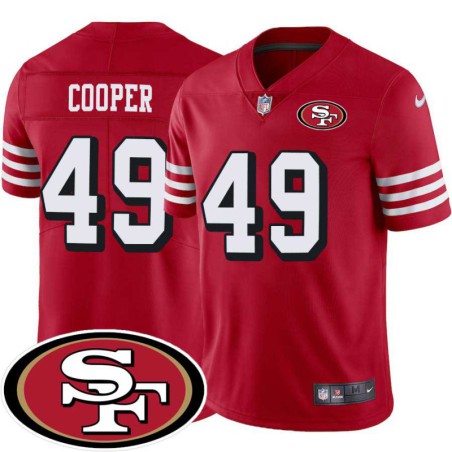 49ers #49 Adrian Cooper SF Patch Jersey -Red2