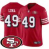 49ers #49 Bobby Luna SF Patch Jersey -Red2