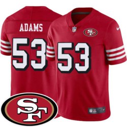 49ers #53 Tyrell Adams SF Patch Jersey -Red2