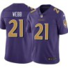 Ravens #21 Lardarius Webb Purple Jersey