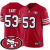 49ers #53 Tommy Hart SF Patch Jersey -Red2