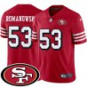 49ers #53 Bill Romanowski SF Patch Jersey -Red2