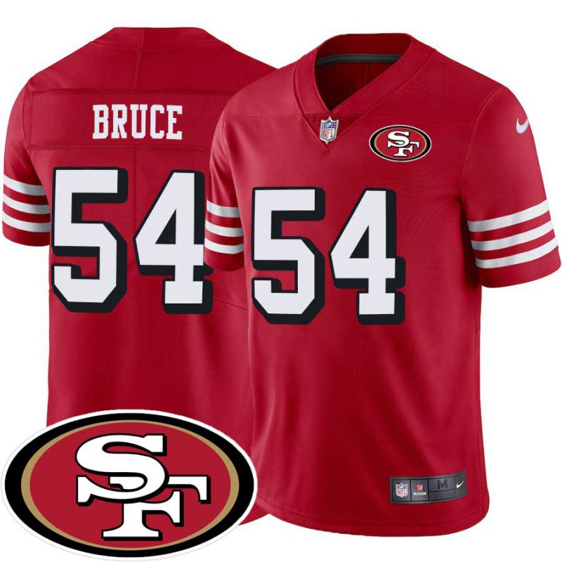 49ers #54 Gail Bruce SF Patch Jersey -Red2