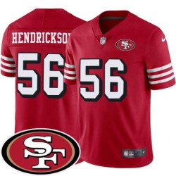 49ers #56 Steve Hendrickson SF Patch Jersey -Red2