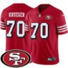 49ers #70 Charlie Krueger SF Patch Jersey -Red2