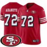 49ers #72 Chidi Ahanotu SF Patch Jersey -Red2