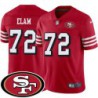 49ers #72 Cleveland Elam SF Patch Jersey -Red2