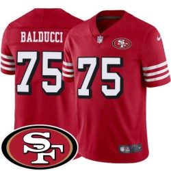 49ers #75 Alex Balducci SF Patch Jersey -Red2