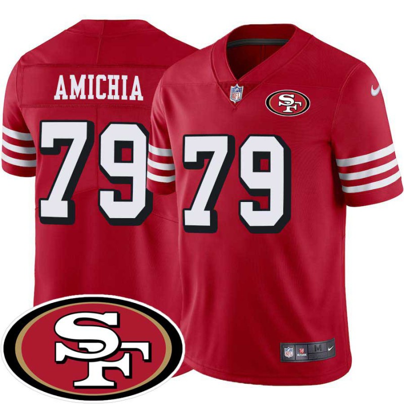 49ers #79 Kofi Amichia SF Patch Jersey -Red2